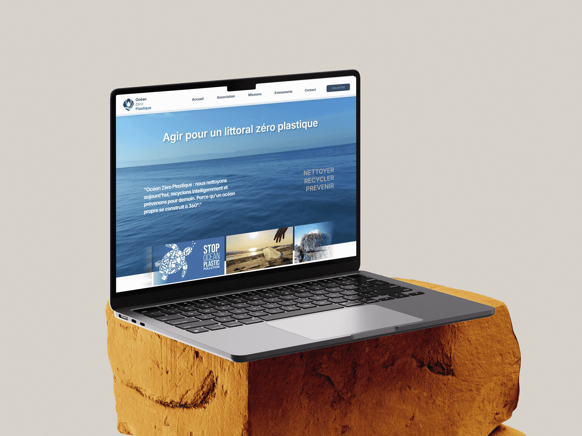 Mockup site web sur MacBook